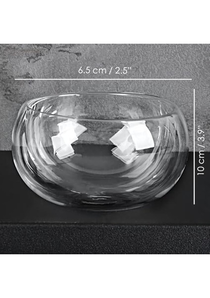 Cidarlı Cam Servis Kasesi Seti, 6 Parça, Tatlı ve Kahvaltılık Sunum Için, Isı Yalıtımlı modelleri