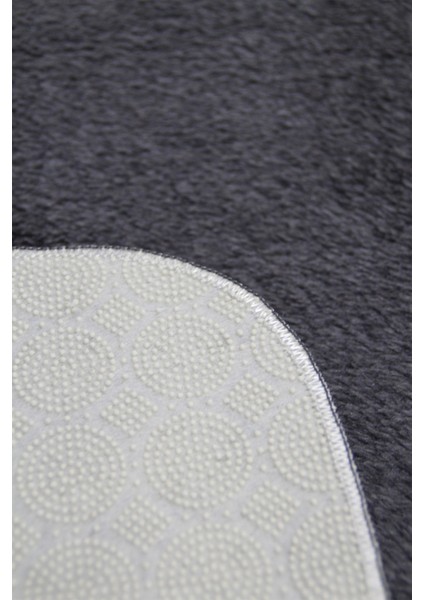 Yumuşak Peluş Banyo Halısı Klozet Takımı, 80X50 ve 50X40 Cm, Antrasit, Yıkanabilir indirimleri