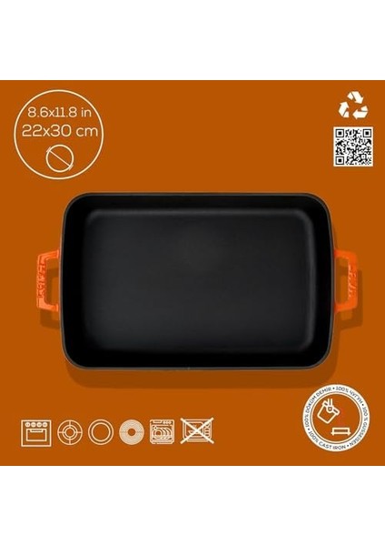 Dikdörtgen Tepsi 22X30CM Turuncu fiyatları
