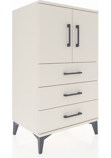 Hyperion Komodin 2 Raflı 3 Çekmeceli 2 Kapaklı 60X44X106 Aytaşı-Aytaşı fiyatları