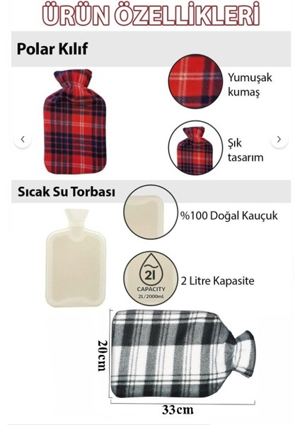 Sıcak Su Torbası 1 Adet 2 Litre Renkli Polar Yıkanabilir Kılıflı Su Torbası Karın Bel Ayak Ağrı Kauçuk Sevimli modelleri