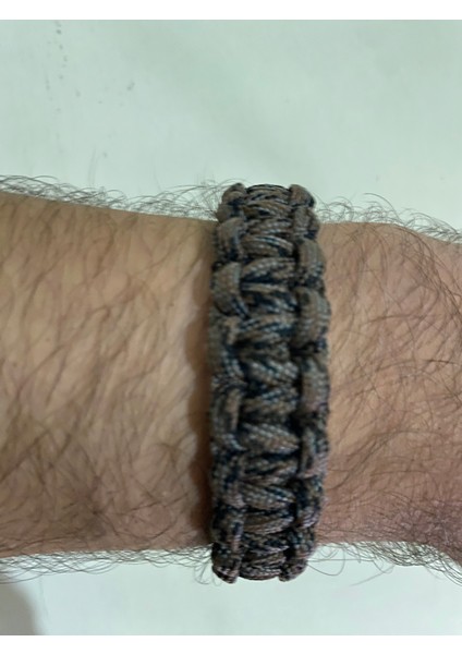 Kahverengi Üstü Siyah Gri Paracord Bileklik fırsatları