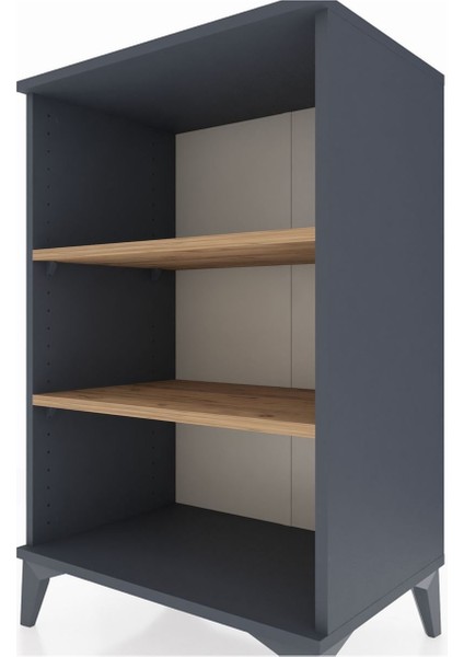 Hyperion Komodin 2 Raflı 60X44X96 Antrasit-Çam indirimleri