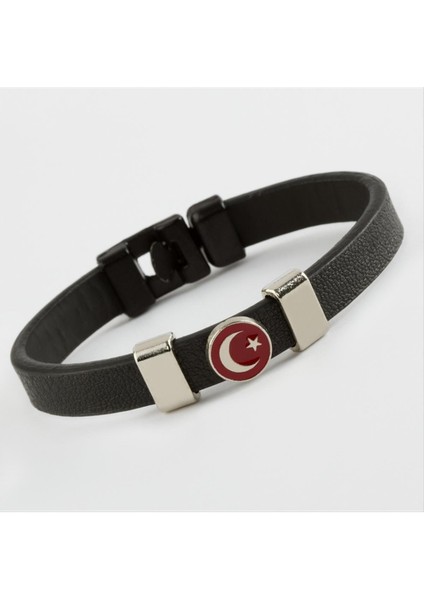 Ay Yıldız Kaliteli Suni Deri Bileklik