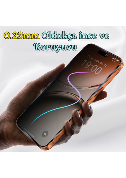 iPhone 17 - Hayalet Ekran Koruyucu Gerçek 23° Temperli Cam, (Otomatik Takma Aparatlı) Full Cam fiyatları