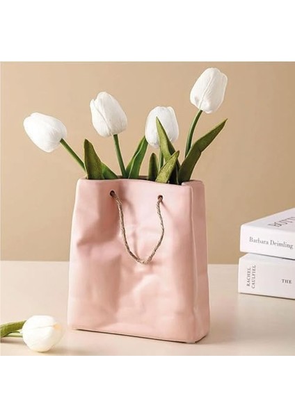 Studıo Dekoratif Seramik Çanta Şeklinde CB001-WH (Pembe) modelleri