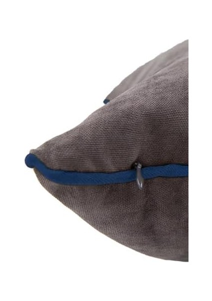 Renk Seçenekli Lacivert Biyeli Gri Kırlent Kılıfı Dekoratif Düz Sade Panoroma Panbiy Gri Lacivert 30X50 fiyatları