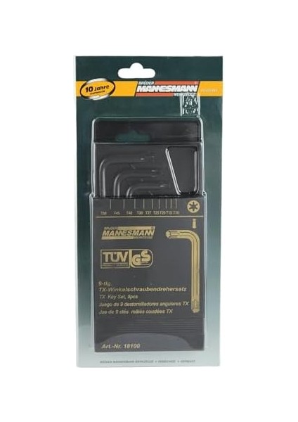 M 18100 Allen Anahtar Seti, Torx, 9 Parça modelleri