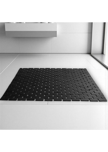 Bambu Kaydırmaz Siyah Banyo Paspası 80X50 Cm, Şık ve Güvenli Kullanım Sağlar.