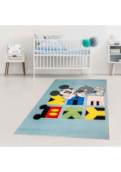 Mouse Lisanslı Karakter BASKILI%100 Halı, Çok Renkli, 80X120 cm modelleri