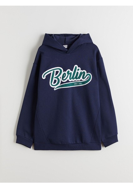 Yeni Sezon Kapüşonlu Berlin Baskılı Erkek Çocuk Sweatshirt