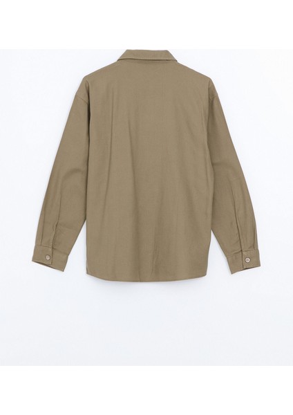 Yeni Sezon Uzun Kollu Keten Karışımlı Erkek Çocuk Gömlek modelleri