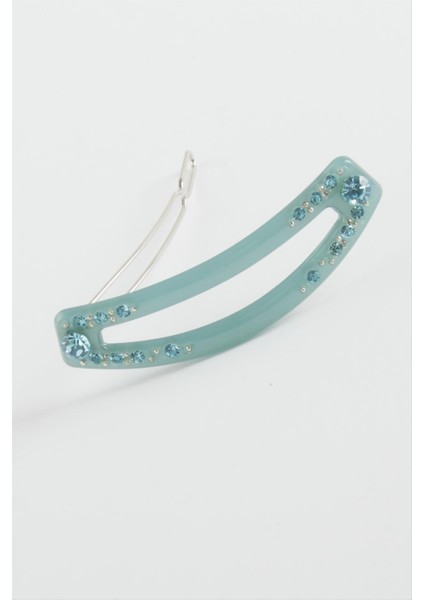 Oval Taşlı Klipsli Toka