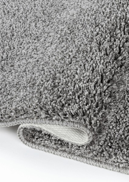 Yıkanabilir, Kaymaz Tabanlı, Şık Gri Shaggy Yolluk Halı fırsatları