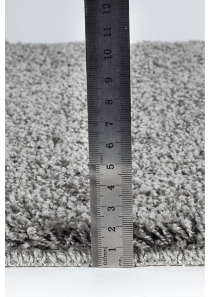 Yıkanabilir, Kaymaz Tabanlı, Şık Gri Shaggy Yolluk Halı indirimleri