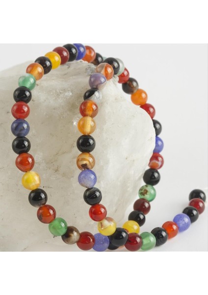 6 mm Parlak Karışık Akik Taşı