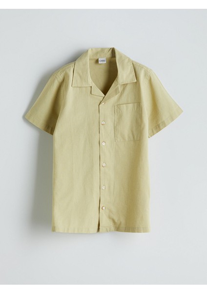 Yeni Sezon Keten Karışımlı Erkek Çocuk Gömlek