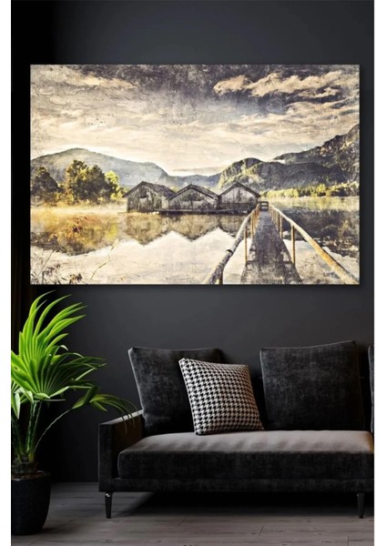 Kanvas Tablo Yağlı Boya Görünümlü Çiftlik Kanvas Tablo 70 x 100