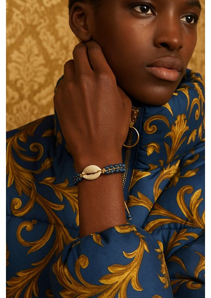 El Yapımı Deniz Kabuğu Detaylı Mavi Boncuklu Bileklik fiyatları