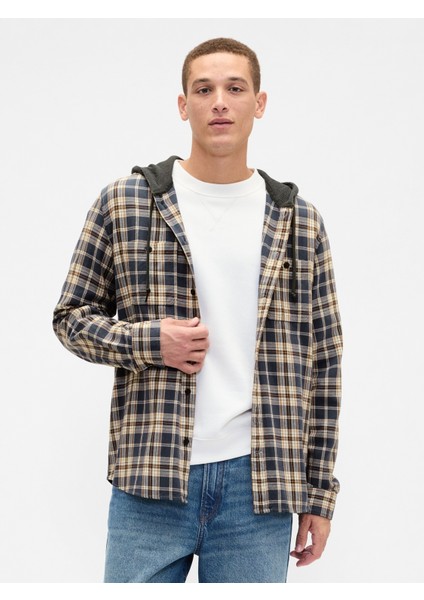 Erkek Koyu Mavi Standart Fit Oxford Gömlek