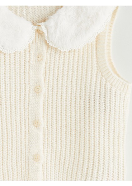 Yeni Sezon Bisiklet Yaka Kız Çocuk Triko Yelek modelleri