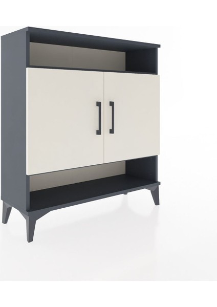 Arges Şifonyer 3 Raflı 2 Kapaklı 88X30X96 Antrasit-Aytaşı fiyatları