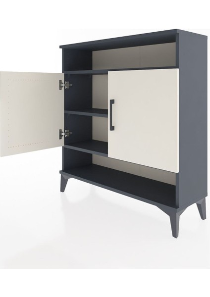 Arges Şifonyer 3 Raflı 2 Kapaklı 88X30X96 Antrasit-Aytaşı fırsatları