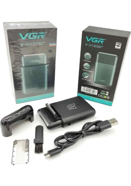 Yeşil Yan Tarafı Çift Bıçaklı Profesyonel Tıraş Makinesi