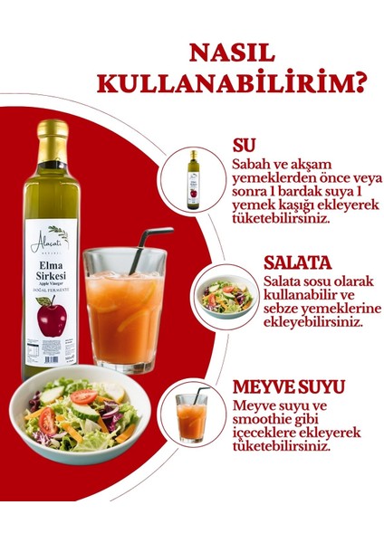Içilebilir Elma Sirkesi Doğal Fermantasyon - Apple Vinegar 500 ml modelleri