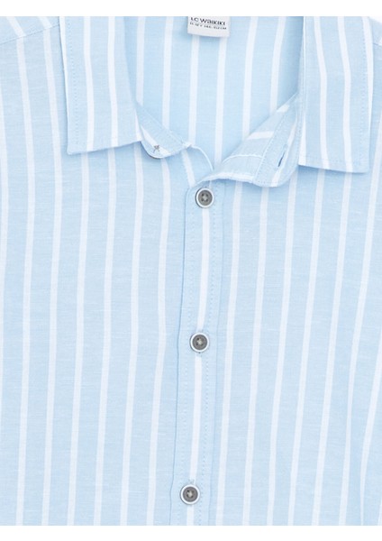 Yeni Sezon Çizgili Keten Karışımlı Erkek Çocuk Gömlek fiyatları