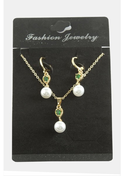 Damla Inci Zirkon Taşlı Set Kolye