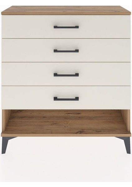 Arges Şifonyer 4 Çekmeceli 88X30X96 Çam-Aytaşı