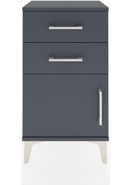 Arges Komodin 2 Raflı Tek Kapaklı 44X30X80 Antrasit-Antrasit fiyatları