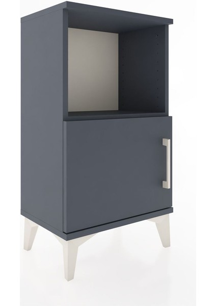 Arges Komodin 2 Raflı Tek Kapaklı 44X30X80 Antrasit-Antrasit modelleri