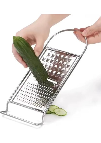 Rende Paslanmaz Çelik Çok Amaçlı ve Dayanıklı Tasarım Sebze Peynir ve Meyve Rendesi Ergonomik Saplı Temizlenebilir Mutfak Için Pratik ve Şık Saklanabilir