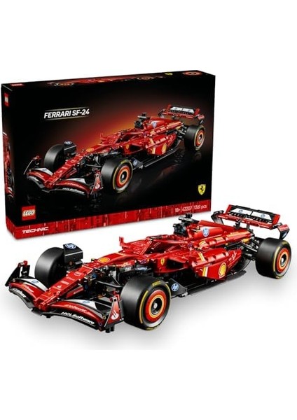 Ferrari Sf–24 F1 Araba 42207 – Yetişkinler Için 1:8 Ölçekli V6 Motor, Vites Kutusu, Direksiyon ve Drs Içeren Yarış Arabası Modeli Yapım Seti, Hediye Fikri (1361 Parça) fiyatları