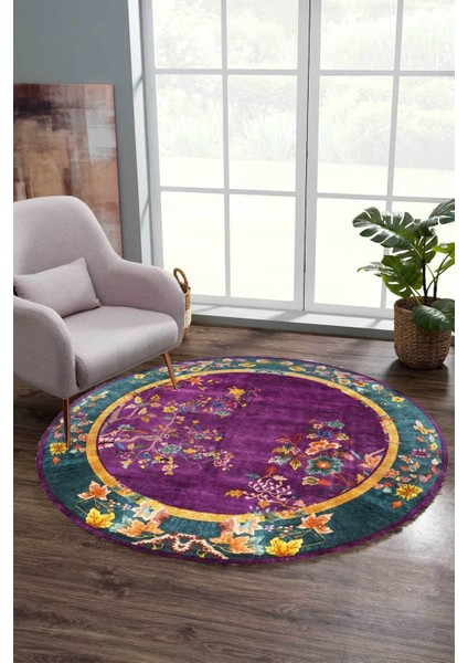 Yıkanabilir Dijital Baskılı Kaymaz Taban Dekoratif Halı, Gri, Salon ve Mutfak Için