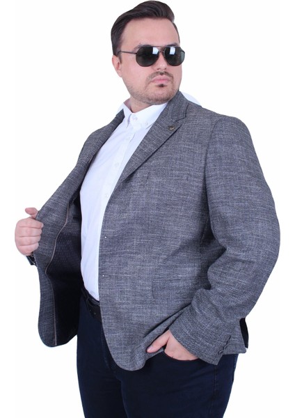 Mocgrande Erkek Büyük Beden 6 Drop Blazer Tuna Ceket 500601 Sıyah fiyatları