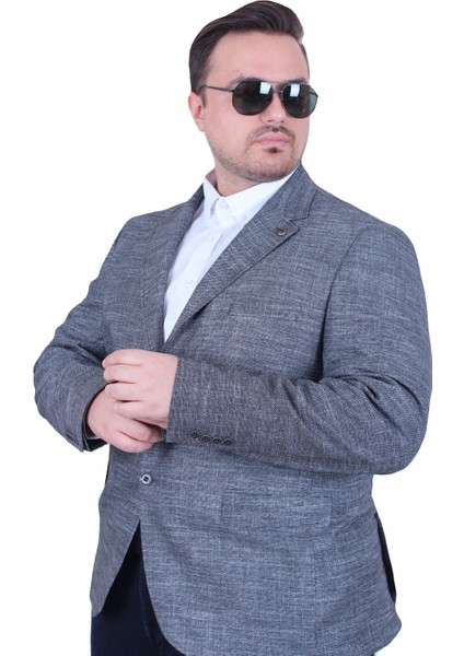 Mocgrande Erkek Büyük Beden 6 Drop Blazer Tuna Ceket 500601 Sıyah modelleri