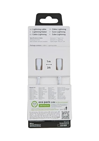 SBS-64474 Lightnıng -Type C Kablo 1metre- Beyaz fiyatları