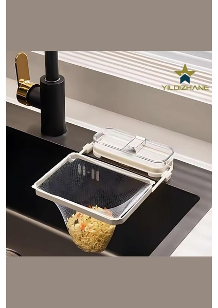 Fileli Pratik Lavabo Süzgeci Vakumlu Beyaz Lavabo Süzgeci 50 Adet File Hediyeli