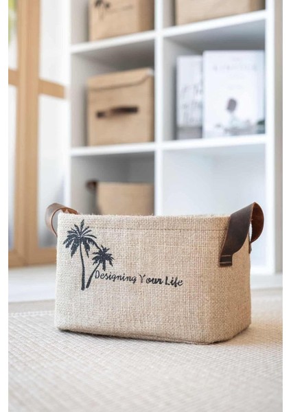 Bee Jüt Dolap Içi Çamaşır Çocuk Odası Oyuncak Düzenleyici Katlanır Saklama Sepeti Organizer 24X17X15