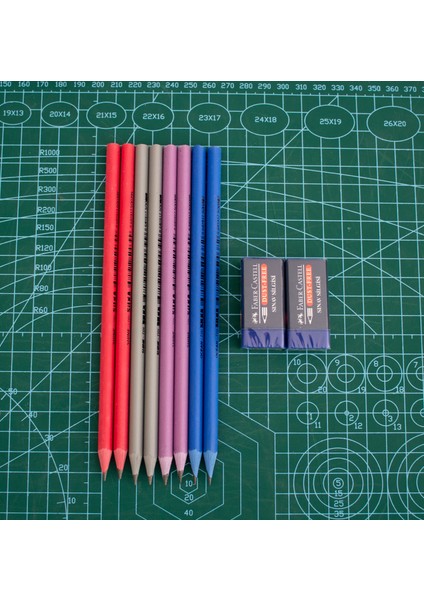 Silka Kurşun Kalem (6 Adet) + Faber-Castell Orta Boy Silgi (2 Adet) - Okul ve Ofis Seti