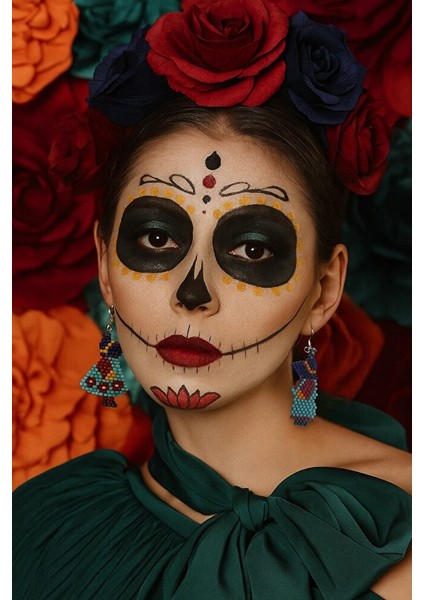 Renkli Figür Tasarımlı Miyuki Boncuk Küpe - El Yapımı fiyatları