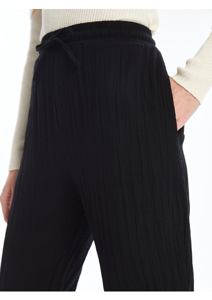 Yeni Sezon Kadın Beli Lastikli Düz Pantolon modelleri