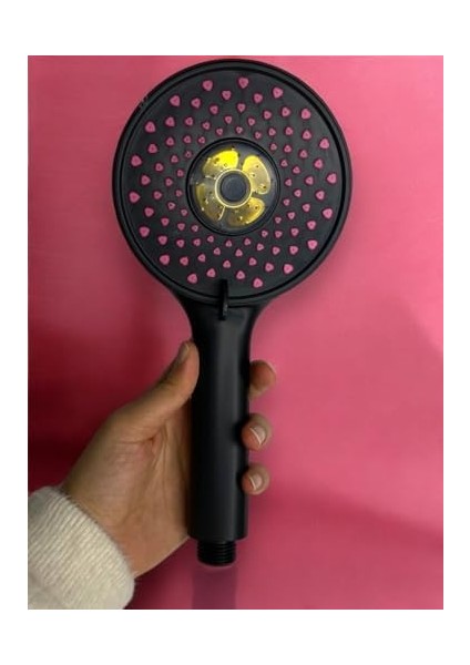 Pembe Kalpli Yüksek Basınçlı Duş Başlığı, Turbo Pervane ve 3 Fonksiyonlu Büyük Duş Başlığı Büyük El Duşu Şık Tasarım fiyatları