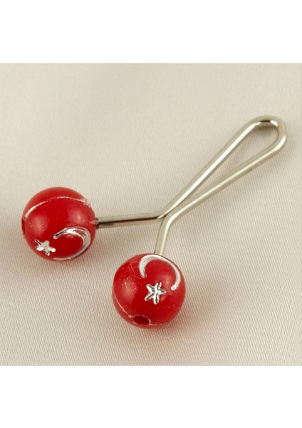 Ay Yıldız Figürlü Yuvarlak Klipsi Firkete