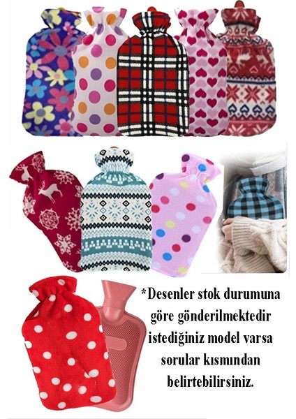 Sıcak Su Torbası 2 Adet 2 Litre Renkli Polar Yıkanabilir Kılıflı Su Torbası Karın Bel Ayak Ağrı Kauçuk Sevimli fiyatları
