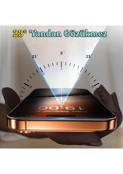 iPhone 17 Pro - Hayalet Ekran Koruyucu Gerçek 23° Temperli Cam, (Otomatik Takma Aparatlı) Full Cam fırsatları