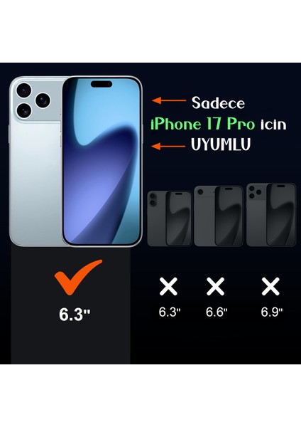 iPhone 17 Pro - Hayalet Ekran Koruyucu Gerçek 23° Temperli Cam, (Otomatik Takma Aparatlı) Full Cam